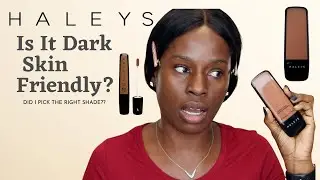 HALEYS BEAUTY MAKEUP FIRST IMPRESSION | FOUNDATION AND CONCEALER TRY-ON FOR DARK SKIN | TEMIE