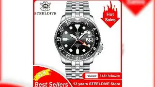 #STEELDIVE Top Brand New Arrival SD1994 200M Waterproof Super Luminous Ceramic Bezel NH34 GMT Autom