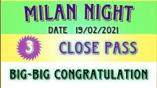 Milan night today close Milan night 19/02/2021 Milan night only close close Close