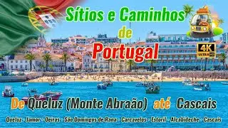 QUELUZ, SINTRA ATÉ CASCAIS, PORTUGAL, VIAGEM, DRIVING, OSMO ACTION, OEIRAS, CARCAVELOS, ESTORIL, 4K