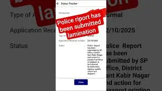 Police report has been submitted sp office and action for passport printing is initiated to#passport
