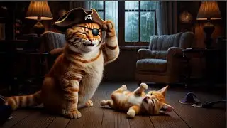 Mama cat & kitten find a magical treasure chest