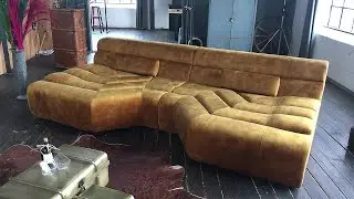 KAWOLA | Sof&aacute; grande TARA sal&oacute;n modular de terciopelo