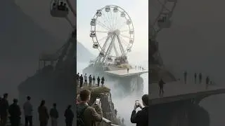 🙈Ridiculous! The ferris wheel caved in and dived into the valley! #shorts #accident #shortvideo