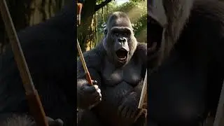 Gorilla Artist Paints a Jungle Masterpiece