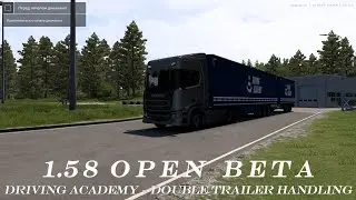 Driving Academy &mdash; сложный уровень управления грузовиком с двумя прицепами 1.58 Open Beta