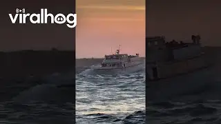 Whale Watching Boat Catches Waves Near San Diego || ViralHog