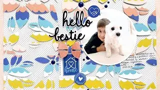 Fun background using Ornate Floral dies and Let's Stay Home collection with Anett