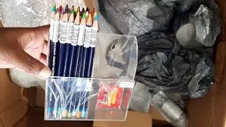 UNBOXING Watercolor Pencil, Marker Storage; Clay Modeling tools; Ring Light