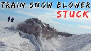 Train Snow Blower STUCK in Deep Snow 2024