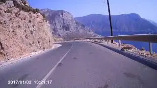 Dashcam on my bike in Kalymnos, Greece