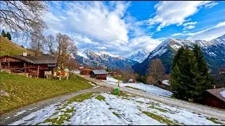 Walking Through Isenfluh, Switzerland 🇨🇭 | A Remote Alpine Village in Winter Above the Swiss Alps