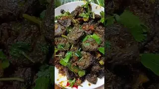 Goat blood fry #food