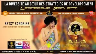 #ALA_UE2020|Nomin&eacute;e: Besty Sandrine|Cat: Leadership Project|Secteur Art musical & Action humanitaire
