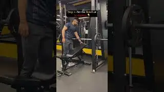 Incline Bench Press Setup on Smith Machine..#gym #benchpress #fitness #bodybuidling #workout