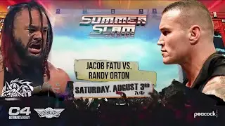 WWE SummerSlam 2024 - Jacob Fatu vs. Randy Orton Custom Match Card HD