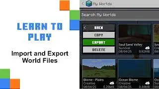 Importing and Exporting World Files in Minecraft Education