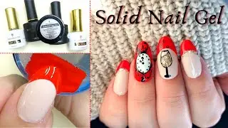 Easy New Year's Red Nail Art Designs || Testing Solid Nail Tips Gel by BORN PRETTY ✨