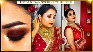 Indian Brown Smokey Eye Look Tutorial | Easy Brown Smokey Eye Makeup 