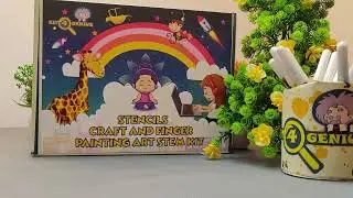 Kit4Genius Stencils Craft & Finger Painting Art STEM Kit 4 In 1 | STEM Educational Kit | Art & Craft