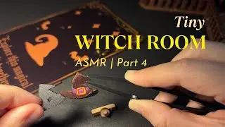 Magic Night Part 4 | Building Second Floor Railings and Potion Rack for Tiny Witch Room ASMR