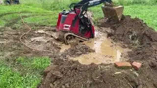 Digging the mud pit for Mud wrestling!