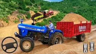 Heavy Tractor Trolley Cargo Simulator 3D - Offroad Transport Driver - Android Gameplay