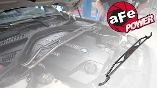 aFe CONTROL 2014-18 BMW F-Chassis 2/M Front Suspension Strut Brace #afecontrol #BMW #strutbrace