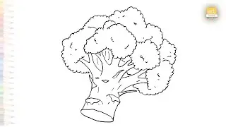 Broccoli drawing easy | Vegetable sketches | How to draw Broccoli simply step by step | #artjanag