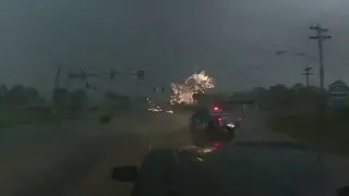 Video Shows Tornado In Progress In Seminole, OK, Creating Power Flashes Near Storm Chaser