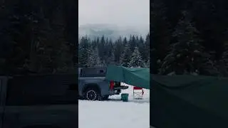 Winter Camping Alone in the Snow | Living in a Car | ASMR | Relaxation | Truck Camping#asmr #camp