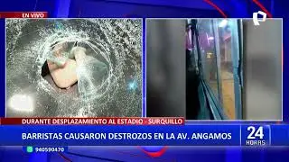 Surquillo: barristas causan disturbios y atacan autos en la avenida Angamos