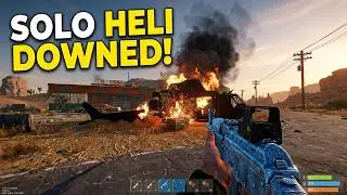 Solo heli takedown from a supermarket in Rust