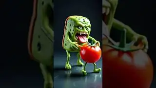 Rotten Sandwich Monster Attack 🥪 #FoodMonster #CreepyAnimation #RottenSnack