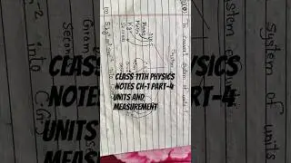 Class 11th physics notes Ch-1 Units and Measurement part-4 #trending #viralshorts #shorts #class11th