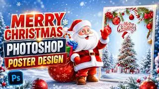 Christmas Poster Design in Photoshop | Merry Christmas Editing Tutorial || Merry Christmas 2025
