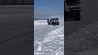 Watch This TOP GEAR Challenger Race a KAMAZ in a Death Defying AVTO CAR Challenge! #dakar #shorts