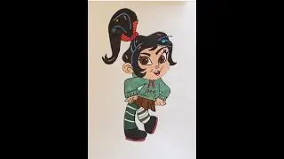 How to draw vanellope from Disney's 2012 animated feature film, Wreck-It Ralph