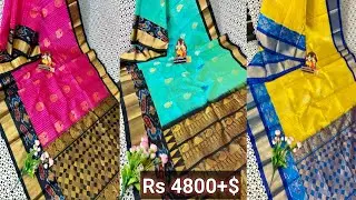 Kuppadam Pochampalli Border Hand Buta Sarees