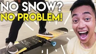Ridiculous BOOSTED SNOWBOARD for STREETS! (Leiftech Hack)
