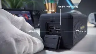 BOGASING M5 Musikbox Tragbarer, 40W Surround Stereo Sound & Kraftvoller Bass, 30H, IPX7, USB Stick