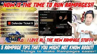 MH Rise 5 RAMPAGE TIPS You MIGHT Not Know About! EASIER Rampages! Monster Hunter Rise Update 3.0