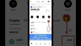 GIFT 450 usdt OKX wallet #okx #airdrop #gift