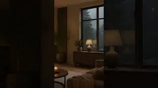 4K Hearthside Relaxation: 8 Hours of The Best Heavy Rain & Distant Thunder Outside a Luxury Home 🌧️🪵