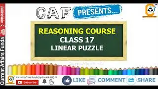 Linear Row Puzzle class 17 - IBPS Po clerk Course #PuzzleMaster