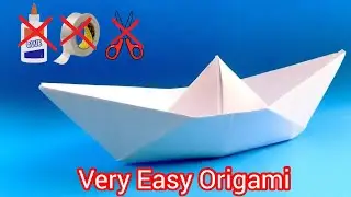 Make a Floating Origami Paper Boat - ❌No Glue, Tape, or Cutting Needed