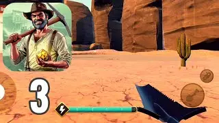 Wild West Miner Gold Rush - Gameplay Walkthrough Part 3 - Rocky Mine (Android, iOS)
