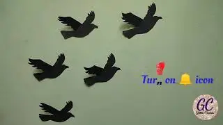 3D Birds Wall Stickers (FLYING WINGS) / Easy Wall decoration Ideas /Paper Craft ideas Wall art DIY