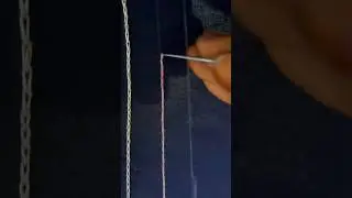 Chain Stitch with Double Layer Cotton Thread || Maggam Work || Aari work in Telugu