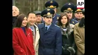 VOICER Returning cosmonauts visiting Star City with wives